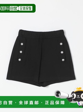 BALMAIN 女童短裤 BU6C29K0172930OR SS2024 黑色 SHORTS