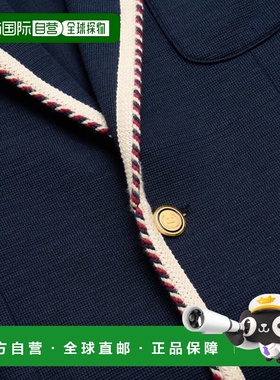 VALENTINO 男士夹克 VCEG75AMR598 SS2025 蓝色 长袖西装夹克男装