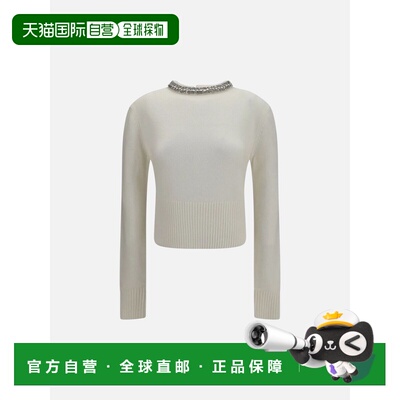 PINKO 女士针织衫 107274A3GIZ03 AW2026 白色 Sweater with high