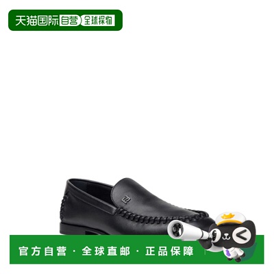 FENDI 男士商务休闲鞋 7D1894ASAIF0ABB SS2026 黑色 Braided Lea