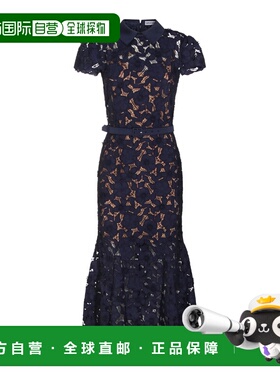 1h可退 潮奢 Self-Portrait 女士 海军蓝连衣裙 RS26171MNNAVY
