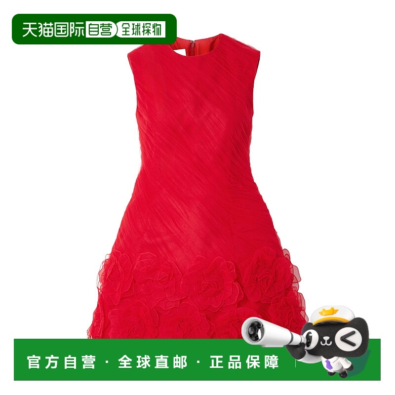 1h可退 VALENTINO 女士连衣裙 BVAEF51ED157 AW2024 红色 无袖连