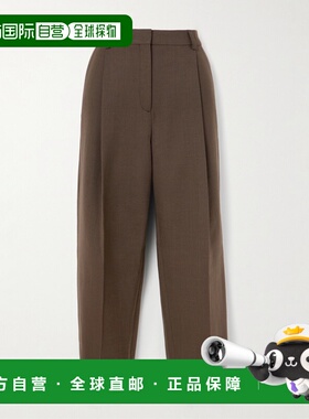 1h可退 潮奢 toteme 女士 Pauli 褶裥斜纹布锥形长裤 251WRB0254F