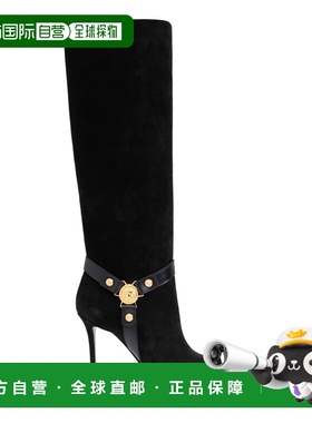 BALMAIN 女士高跟鞋 DN1TA046LSOV0PA AW2024 黑色 Eva 尖头长筒