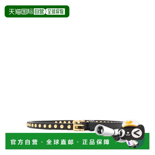 PRADA 女士腰带 1CM1412AWVF0002 AW2022 黑色 Stud detail belt