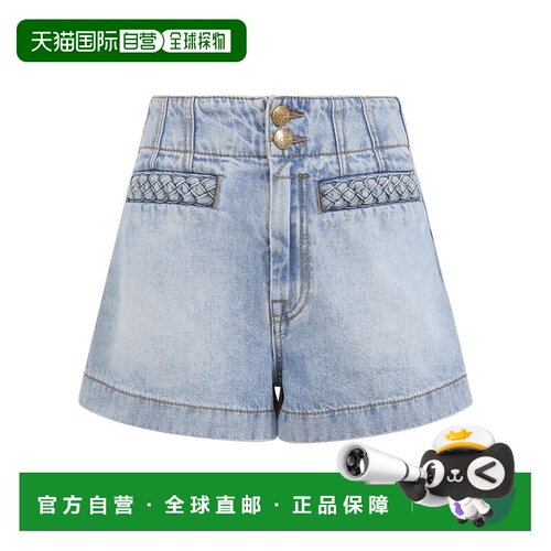 自营 ZIMMERMANN 女士 Lucky 编织牛仔短裤 2727ASS252新款