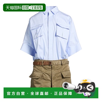 Sacai 女士 短款连衣裙 blue 蓝色舒适时尚夏装
