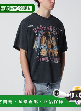 1h可退 潮奢 Dsquared2 二次方 男士 夏季 Pump 图案 T 恤 S74GD1