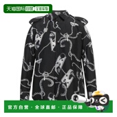 潮奢 舒适时尚 Burberry 男士 1h可退 black黑色 巴宝莉 花纹衬衫