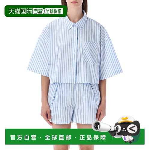 NIKE 女士衬衫 II4228435 SS2026 蓝色 STRIPES BOWLING SHIRT