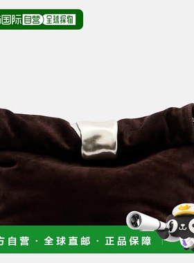 1h可退 潮奢 Staud 女士 Cuff 绒面革手包 brown棕色 舒适时尚