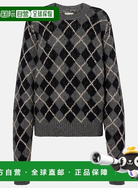 1h可退 潮奢 KHAITE 女士 Pratt 菱形羊绒毛衣 grey灰色 舒适时尚