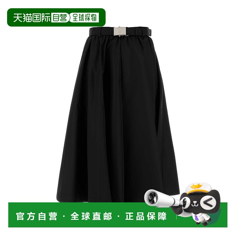 1h可退 PRADA 女士半身裙 21H015SOOO1WQ8F0002 AW2025 黑色