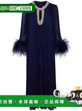 1h可退 SELF-PORTRAIT 女士连衣裙 RS26510MNAVY SS2026 蓝色长裙