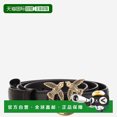 PINKO 女士腰带 100143A0F1Z99Q AW2025 黑色 'Love berry' belt