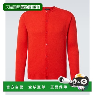 1h可退 潮奢 Prada 普拉达 男士 羊绒针织开衫 red红色 舒适时尚