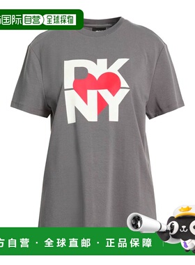 潮奢 Dkny 唐可娜儿 女士 T恤 grey灰色 舒适时尚