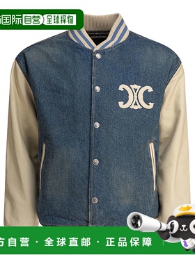 CELINE 男士夹克 RV0KB789D08TI SS2025 蓝色 长袖休闲夹克