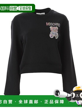 1h可退 MOSCHINO 女士卫衣 74SB4BF8ZS792414 AW2024 黑色