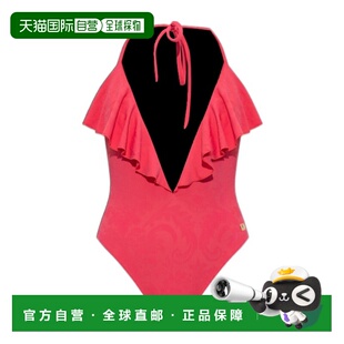 红色 BALMAIN AW2025 BKBU62330651 V领连体泳衣 女士泳装