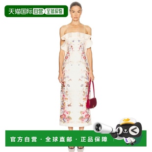 1h可退 潮奢 ZIMMERMANN 女士 Patience 褶边中长连衣裙 6147DRS2