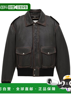 SAINT LAURENT 女士夹克 836516YCTD21600 AW2025皮衣皮夹克