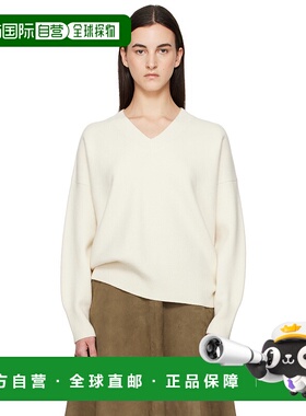 1h可退 潮奢 RÓhe 女士 灰白色 Compact Knitted V-Neck 毛衣 414