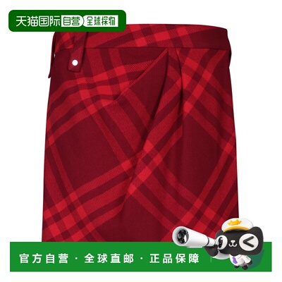 BURBERRY 女士半身裙 8077814B7338 AW2023 红色 Wool skirt by B