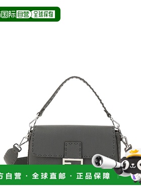 FENDI 男士斜挎包 7VA572ARLZF0J55 AW2025 灰色 Baguette Macro-