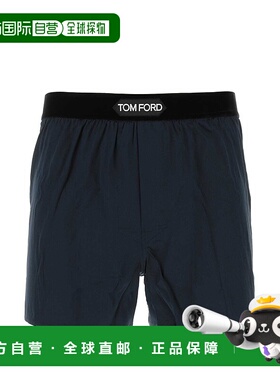1h可退 TOM FORD 男士短裤 T4LE41010429 SS2025 黑色 Blue satin