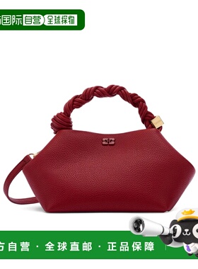GANNI 女士斜挎包 B210006009F SS2026 红色 Bou 扭手柄单肩包