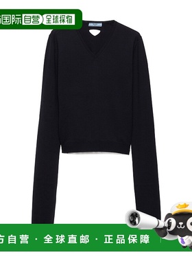 PRADA 女士针织毛衣 P24Q2A165PSOOOF0008 SS2025蓝色 长袖针织衫