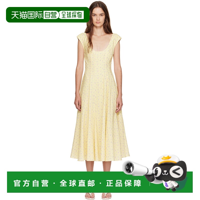 1h可退 潮奢 Danielle Guizio 女士 黄色 Leila 连衣裙 P25404W08