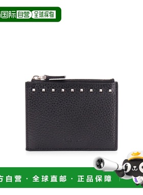 VALENTINO 男士卡包 YP0V19PDX0NO SS2025 黑色 Rockstud 卡包