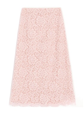 VALENTINO 女士半身裙 BRAF71AE44LW AW2026 粉红色 蕾丝半身裙