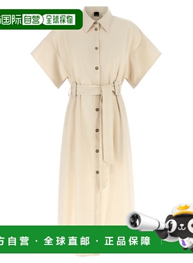 PINKO 女士连衣裙 106309A2ERC03 SS2026 米白色 Alesha Dress