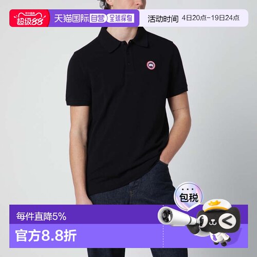 Canada Goose 黑色Polo衫（带品牌标识贴布）1600MCO9061 男士