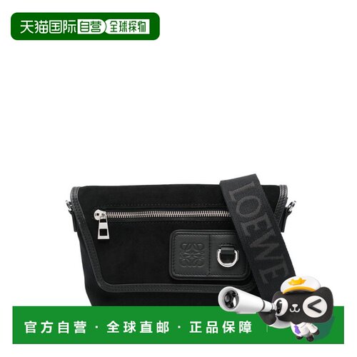 LOEWE 男士单肩包 CFLXPKPX011100 SS2026 黑色 徽标迷你单肩包