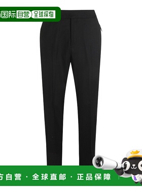 1h可退 潮奢 Berluti 伯尔鲁帝 男士 黑色羊毛长裤 R29TCU107001