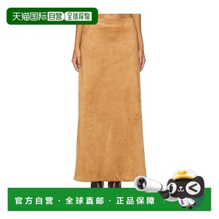 潮奢 半身裙 Tularosa 白兰地色仿绒面革长款 TRQ234F 女士 1h可退