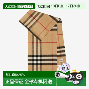 Burberry博柏利经典格纹山羊绒绒线围巾男女同款情侣款80765761