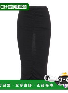 VALENTINO 女士半身裙 BKG05ZA8N0NO SS2026 黑色 褶皱半身裙