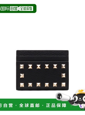 VALENTINO 女士钱包 4W2P0486VSH0NO CO 黑色 铆钉细节卡包