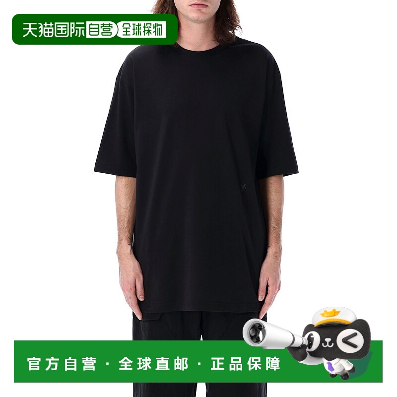 1h可退 Y-3 男士T恤 IW0071B AW2025 黑色 Boxy short sleeves t-