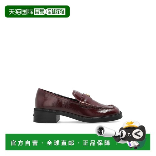 1h可退 COACH 女士芭蕾乐福鞋 CCH830MER AW2025 酒红色 Patent l