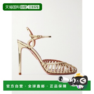 1h可退 潮奢 AQUAZZURA 女士 Sweet Surrender 105 镂空镜面皮革