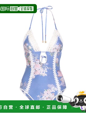 1h可退 潮奢 ZIMMERMANN 女士 BEACHWEAR 蓝色泳装 4140WSS255TEB
