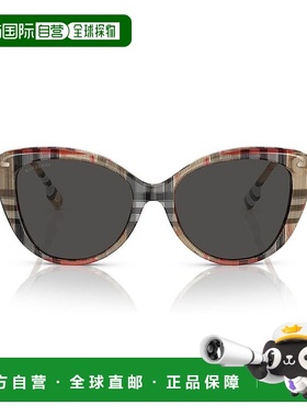 1h可退 潮奢 Burberry 巴宝莉 女士 猫眼形徽标太阳镜 BE44074