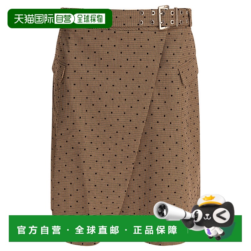 1h可退 GANNI 女士半身裙 W0297177 SS2025 花色 Flock Check Sui