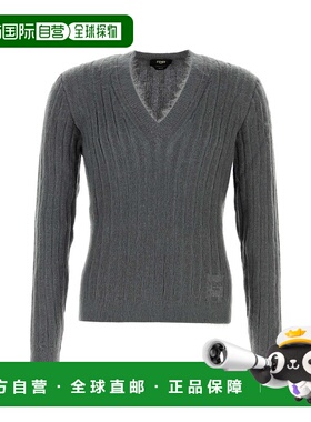 FENDI 男士针织衫 FZE068AVNTF0XDA AW2025 灰色 Grey stretch wo